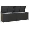 Patio Storage Box Poly Rattan 78.7"x19.6"x23.6" Black