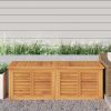 Patio Storage Box with Bag 59.1"x19.7"x20.9" Solid Wood Teak