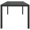 Patio Table Black 72.8"x35.4"x29.1" Aluminum and WPC