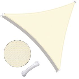 7' x 7' x 7' Triangle Sun Shade Sail/ Rice White