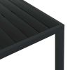 Patio Table Black 72.8"x35.4"x29.1" Aluminum and WPC