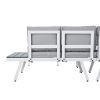 Industrial 5-Piece Aluminum Outdoor Patio Furniture Set; Modern Garden Sectional Sofa Set with End Tables; Coffee Table and Furniture Clips for Backya