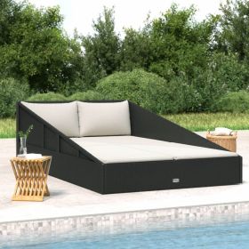 Patio Bed Black 79.1"x54.7" Poly Rattan