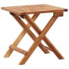 Folding Patio Coffee Table 15.7"x15.7"x15.7" Solid Acacia Wood