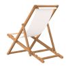 Deck Chair Teak 22.1"x41.3"x37.8" Cream