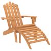 Patio Adirondack Chair with Footrest Solid Wood Acacia