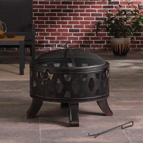 26" Wood Burning Outdoor Fire Pit