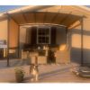 12 x 9 Ft Outdoor Pergola Patio Gazebo; Retractable Shade Canopy; Steel Frame Grape Gazebo; Sunshelter Pergola for Gardens; Terraces; Backyard