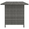 10 Piece Patio Lounge Set with Cushions Poly Rattan Gray