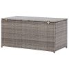 Patio Storage Box Poly Rattan 39.4"x19.7"x19.7" Gray