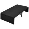 Patio Bed with Canopy Black 74.8"x51.2" Poly Rattan