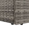 Patio Bed Gray 76.8"x23.6" Poly Rattan