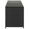 Patio Storage Box Poly Rattan 78.7"x19.6"x23.6" Black