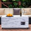 Outdoor 42" Rectangle Propane Fire Pit Table