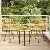 3 Piece Patio Dining Set Poly Rattan