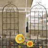 4 Pack Metal Garden Trellis 86.7" x 19.7" Rustproof Trellis for Climbing Plants Outdoor Flower Support Black