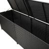 Patio Storage Box Poly Rattan 78.7"x19.6"x23.6" Black