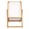 Deck Chair Teak 22.1"x41.3"x37.8" Cream