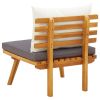 Patio Chair with Cushions Solid Acacia Wood