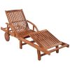 Sun Loungers 2 pcs with Table Solid Acacia Wood