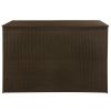 Patio Storage Box Brown 59"x39.4"x39.4" Poly Rattan