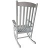 Outdoor Wood Porch Rocking Chair, White Color, Weather Resistant Finish