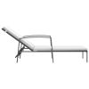 Sun Loungers 2 pcs with Table Poly Rattan Black