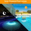 2Pcs Solar Powered Floating LED Light IP65 Waterproof Rechargeable Pool Lamps Gradient Multicolor Changing Outdoor Decortive Lights for Party Pool Pon