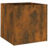 Planter Box Smoked Oak 15.7"x15.7"x15.7" Engineered Wood