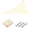 7' x 7' x 7' Triangle Sun Shade Sail/ Rice White