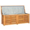 Patio Storage Box with Bag 59.1"x19.7"x20.9" Solid Wood Teak