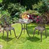 3 Pcs Cast Aluminum Bistro Set