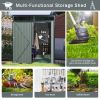 TC53G 5ft x 3ft Outdoor Metal Storage Shed Transparent plate Gray