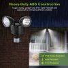 Solar Lights 22LEDs Outdoor Security Lights Motion Sensor IP44 Water-Resistant 360Degree Rotatable Dual Heads