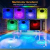 2Pcs Solar Powered Floating LED Light IP65 Waterproof Rechargeable Pool Lamps Gradient Multicolor Changing Outdoor Decortive Lights for Party Pool Pon