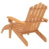 Patio Adirondack Chair with Footrest Solid Wood Acacia