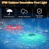 2Pcs Solar Powered Floating LED Light IP65 Waterproof Rechargeable Pool Lamps Gradient Multicolor Changing Outdoor Decortive Lights for Party Pool Pon