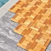 (Set of 10) Hanalei Eucalyptus Interlocking Wooden Decktile in Honey