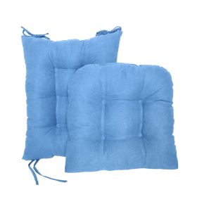 Rocking Chair Cushion 2-piece Set Rocking Chair (Option: Blue-43x43x10cm)