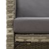 Patio Chairs with Cushions 4 pcs Poly Rattan Gray